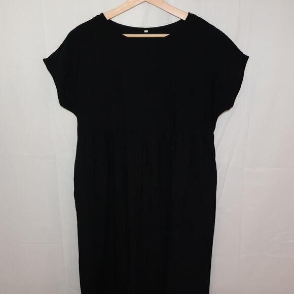 Dress Simple Cotton blend Short Sleeve Women Size XL No Brand Name - Picture 3 of 16